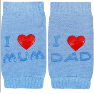 Dětské nákoleníky s ABS modré s nápisem