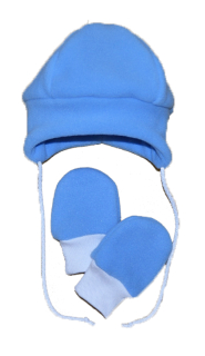 Zimní dětská sada Dětský svět 2 dílná čepička Kuklička + rukavičky boy blue