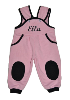 Dětské tepláky se jménem Dětský svět růžovočerné