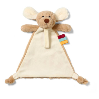 Plyšová hračka/přítulníček BabyOno DOG WILLY s držákem na dudlík, béžový