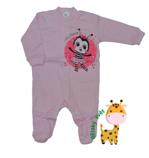 Kojenecký overal Gama světle růžový Lets Dance velikost 56