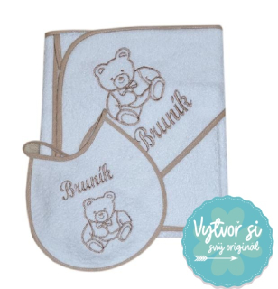 Kojenecká dárková sada froté osušky se jménem Dětský svět 