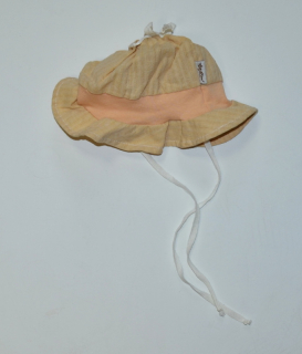 Dětská letní čepička Dráček klobouček béžový se zavazováním Výprodej