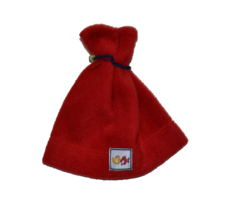 Dětská čepička fleece červená Výprodej