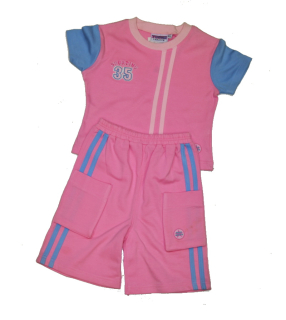 Dívčí sportovní TOP Wcollection ADELE 2dílný krátký PINK Výprodej