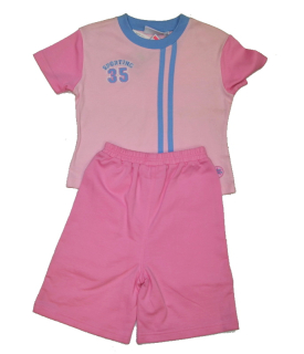 Dívčí sportovní TOP Wcollection ADELE 2dílný krátký NEW PINK Výprodej