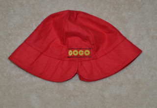 Dětská letní čepička, červený klobouček GOGO Výprodej