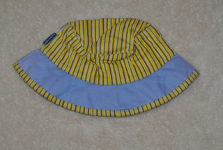 Dětská letní čepička Happy Kids klobouček modropruhovaný Výprodej