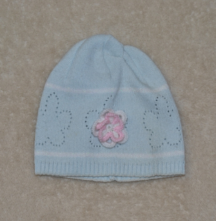 Dětská háčkovaná čepička Kuličky Kytička Výprodej