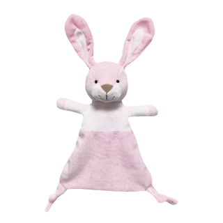 Plyšový usínáček pro miminko Tulilo – růžový králíček 🐰
