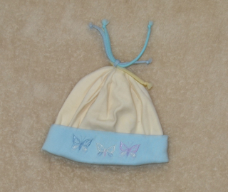 Kojenecká elastická čepička Dráček motýl Výprodej