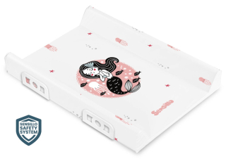 Přebalovací podložka s pevnou deskou Sensillo Safety Systém mořská panna 49x70cm