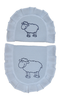 Peřinky na panenkový kočárek Dětský svět bílé s ovečkou