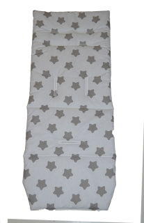 Textilní vložka do kočárku Dětský svět Valco Baby Snap 4, hvězdy na bílém podkladu 36x90cm