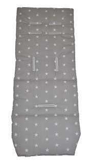Textilní vložka do kočárku Dětský svět Valco Baby Snap 4, hvězdy na šedém podkladu 36x90cm