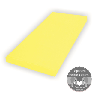 Prostěradlo do dětské postýlky Dětský svět jersey/mako žluté 60x120cm