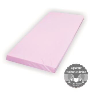 Prostěradlo do dětské postýlky Dětský svět jersey/mako světle růžové 60x120cm