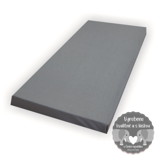 Prostěradlo do dětské postýlky Dětský svět jersey/mako tmavě šedé 60x120cm