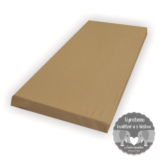 Prostěradlo do dětské postýlky Dětský svět jersey/mako světle hnědé 60x120cm