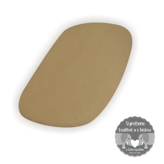 Prostěradlo do kočárku béžové / světle hnědé 35×75–80 cm – bavlněné jersey | Dětský svět