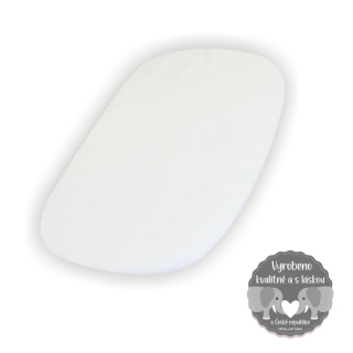 Prostěradlo do kočárku bílé – bavlněné jersey Dětský svět