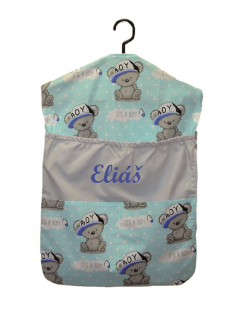 Kapsář na ramínko do školky boy, Dětský svět chlapecký s výšivkou jména