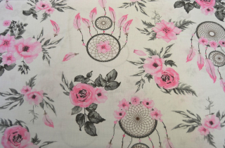 Potisk plátna č.415 holčičí lapače snů