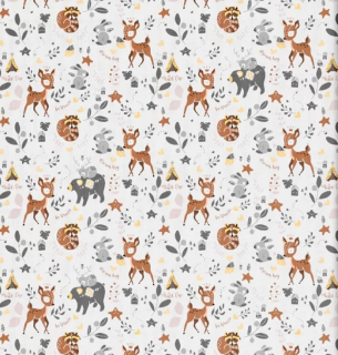 Potisk plátna č.419 srnečka se zvířátky