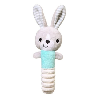 Plyšová hračka s pískátkem Babyono HEY! BUNNY tyrkysová
