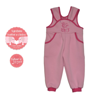 Dětské tepláčky zahradníčky Dětský svět růžové s pejskem