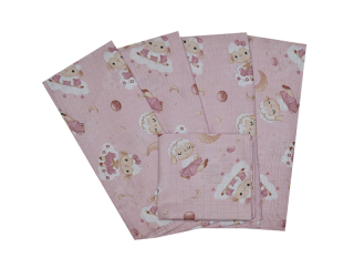 Bavlněná plena s obrázkem New Baby ovečka růžová