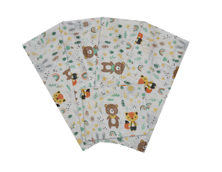 Bavlněná plena s obrázkem New Baby barevné zvířátka