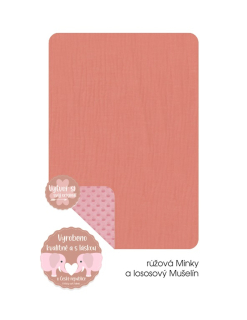 Dětská deka do kočárku Dětský svět, růžová Minky a Mušelín lososový