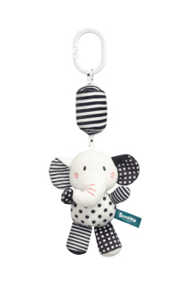 Plyšová hračka na kočárek s rolničkou Sensillo sloník