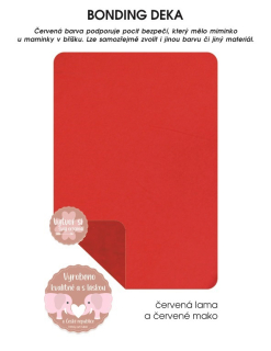 Dětská bonding deka Dětský svět, červené mako s červenou lamou
