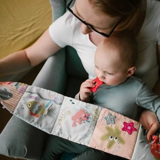 Senzorická látková knížka BabyOno Under the Sea – oboustranná knížka pro miminko 🐠👶