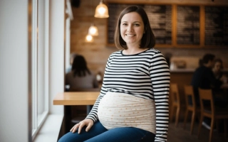 Mušelínový zavinovací šátek po porodu, Dětský svět, smetanový s hvězdami 5m