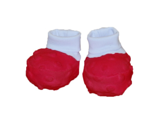 Kojenecké papučky Dětský svět Minky červené