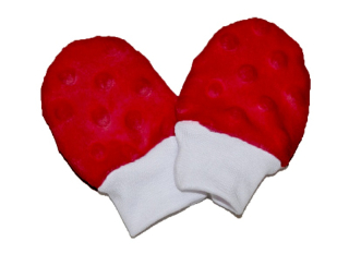 Kojenecké rukavičky Dětský svět Minky červené