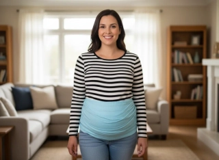 Mušelínový zavinovací šátek pro těhotné i po porodu Dětský svět světle modrý 4 m 🤰💙