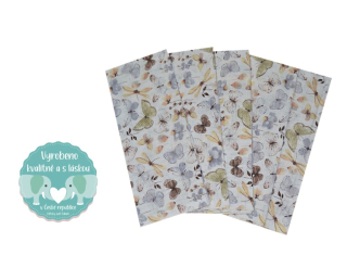 Dětské látkové pleny New Baby béžoví motýlci