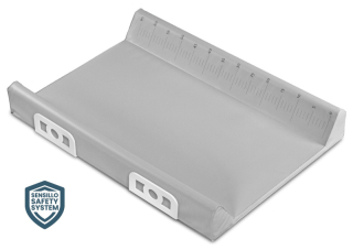 Přebalovací podložka s pevnou deskou Sensillo Safety Systém šedá 49x70cm 