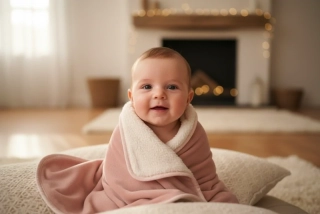 Plyšová oboustranná deka Sensillo, 80x100cm růžová