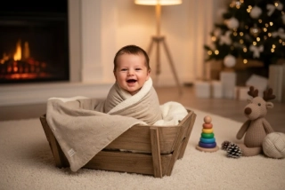 Vyšívaná oboustranná deka Sensillo, 80x100cm béžová