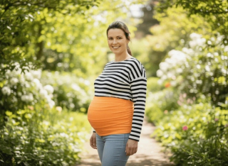 Mušelínový zavinovací šátek pro těhotné i po porodu Dětský svět broskvový 5 m 🤰🍑
