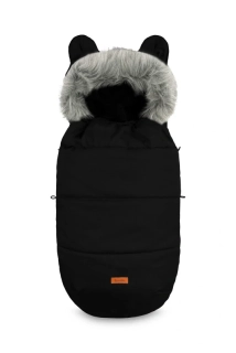 Zimní fusak do kočárku s kožešinou Sensillo Sierra Black 👶🖤❄️