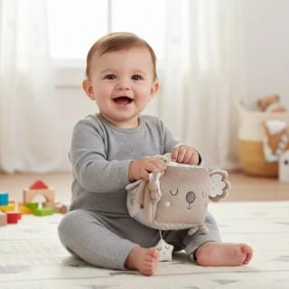 Senzorická plyšová hračka BabyOno Koala – šedá