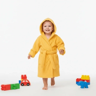 Dětský bavlněný župan Dětský svět froté mandarinkový