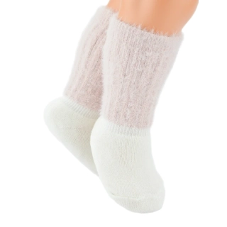 Dětské froté podkolenky s nadýchaným stahovacím lemem Noviti růžovosmetanové 0-6 měsíců