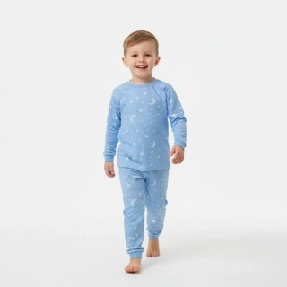 Chlapecké bavlněné pyžamo Dětský svět modré hvězdy